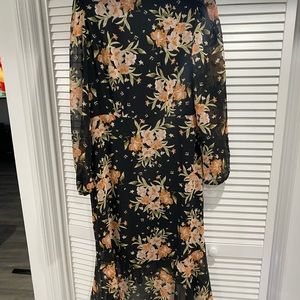 Leith floral high low dress size large